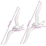 vidaXL Sauterelle 2 Pièces Argent Aluminium