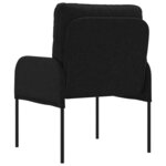 vidaXL Canapés avec coussin 55cm Noir Contreplaqué