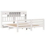 vidaXL Lit bibliothèque sans matelas blanc 180x200 cm bois pin massif