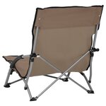 vidaXL Chaises de plage pliables lot de 2 Taupe Tissu