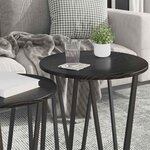 vidaXL Ensemble de tables d'appoint 2 Pièces Chêne noir