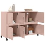 vidaXL Buffet rose 100 5x39x72 cm acier