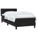 vidaXL Sommier à lattes de lit avec matelas noir 90x210 cm velours