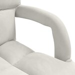 vidaXL Fauteuil de sol ajustable Crème Velours
