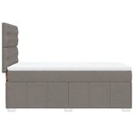 vidaXL Sommier à lattes de lit avec matelas Taupe 90x190 cm Tissu