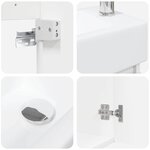 vidaXL Meuble de salle de bain avec robinet Blanc 45 5 x 22 5 x 84 cm