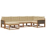 vidaXL Ensemble de canapés d'extérieur 6 pc Naturel et Beige