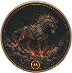 Pièce de monnaie en Argent 1 Dollar g 31.1 (1 oz) Millésime 2026 Five Horses Of Fire IGNITION (PRÉCOMMANDE)