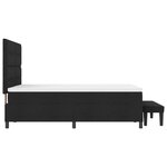 vidaXL Lit À Ressorts Avec Matelas Et Banc Noir 140x190 cm Tissu