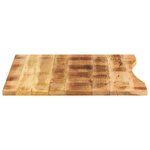 vidaXL Dessus de bureau avec courbe 110x80x2 5 cm manguier massif brut
