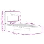 vidaXL Cadre de lit sans matelas chêne marron 90x190cm bois ingénierie