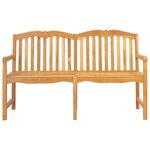 vidaXL Banc en Bois Sculpté en Rose 150 x 60 5 x 95 cm Naturel