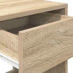 vidaXL Tables de chevet avec tiroir 2 Pièces chêne sonoma 35x34x66 5 cm