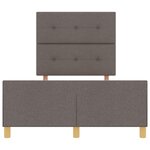 Lit vidaXL Taupe 120x200 cm en Tissu