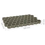 vidaXL Grilles d'herbe 16 Pièces vert 60x40x3 cm plastique