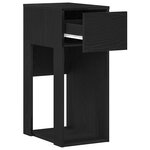 vidaXL Support de tour d'ordinateur avec tiroir noir 30x44x74 cm