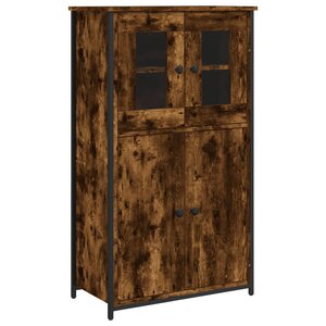 vidaXL Buffet haut chêne fumé 62x32x106 5 cm bois d'ingénierie
