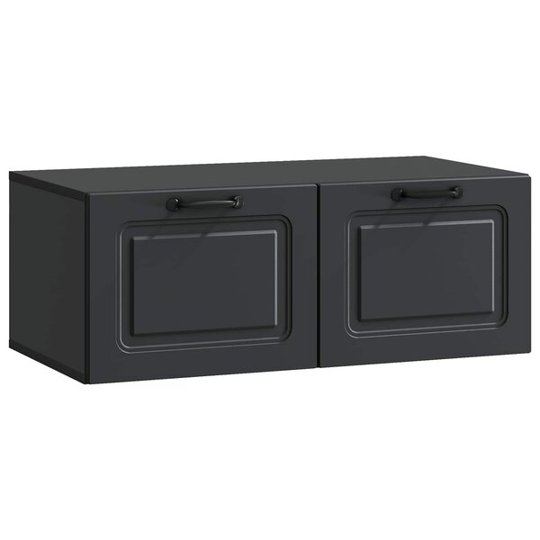 vidaXL Meuble TV mural Noir 78 5 x 41 x 30 cm Bois d'ingénierie