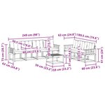 vidaXL Ensemble de canapés d'extérieur 8 pc Blanc et crème