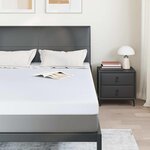 vidaXL Surmatelas Blanc 160 x 200 cm Tissu Jacquard