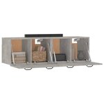 vidaXL Armoires murales 2Pièces Gris béton 80x35x36 5cm Bois d'ingénierie