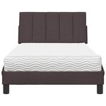 vidaXL Lit avec matelas marron foncé 100x200 cm tissu