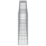 vidaXL Paniers à gabions arqués 6 Pièces 400x30x100/120 cm Fer galvanisé