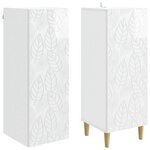 vidaXL Ensemble de Meubles 2 Pièces Blanc brillant Bois d'ingénierie
