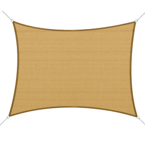 Voile d'ombrage toile solaire rectangulaire 6L x 4l m HDPE jaune