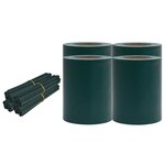 vidaXL Écrans d'intimité de jardin 4 Pièces PVC 35x0 19 m Vert mat