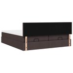 VidaXL Cadre de lit ottoman avec matelas marron foncé 200x200 cm tissu