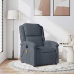 vidaXL Fauteuil de massage inclinable gris foncé velours