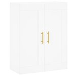 vidaXL Buffet haut Blanc 69 5x34x180 cm Bois d'ingénierie