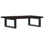 vidaXL Étagère de vasque murale acier et bois de chêne massif