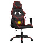 vidaXL Chaise de jeu de massage Noir et rouge bordeaux Similicuir