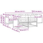 vidaXL Ensemble de canapés d'extérieur 7 pc Naturel et Crème