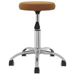 Vidaxl chaise pivotante de bureau marron velours