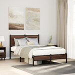 vidaXL Cadre de lit en métal sans matelas chêne marron 120x190 cm