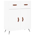 vidaXL Buffet haut Blanc 69 5x34x180 cm Bois d'ingénierie