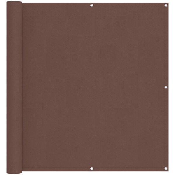 vidaXL Écran de balcon 110 x 700 cm Tissu Oxford Rectangulaire Marron