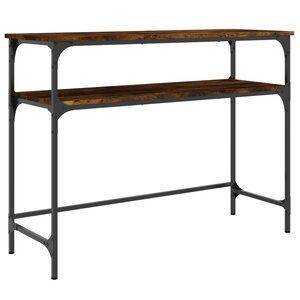 vidaXL Table console chêne fumé 100x35 5x75 cm bois d'ingénierie