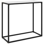 vidaXL Table console Blanc 80x35x75 cm Verre trempé