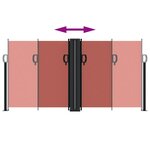 vidaXL Auvent latéral rétractable terre cuite 120x1200 cm