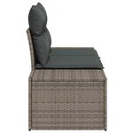 vidaXL Canapé de jardin avec coussin Gris 184 x 62 x 69 cm polyrotin