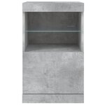 vidaXL Buffet avec lumières LED gris béton 41x37x67 cm