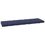 vidaXL Coussin d'extérieur 2 Pièces Bleu marine 180 x 55 x 7 cm Tissu