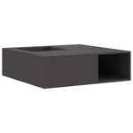 vidaXL Braise Noir 100 x 100 x 30 cm Acier laminé à froid