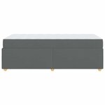 vidaXL Cadre de lit avec matelas Gris foncé 90 x 190 cm tissu