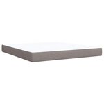 vidaXL Sommier à lattes de lit avec matelas Taupe 180x200 cm Tissu