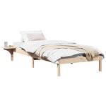 vidaXL Cadre de lit Naturel 100 x 200 cm Pin massif